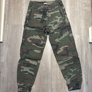 Green Camouflage Jogger Pants